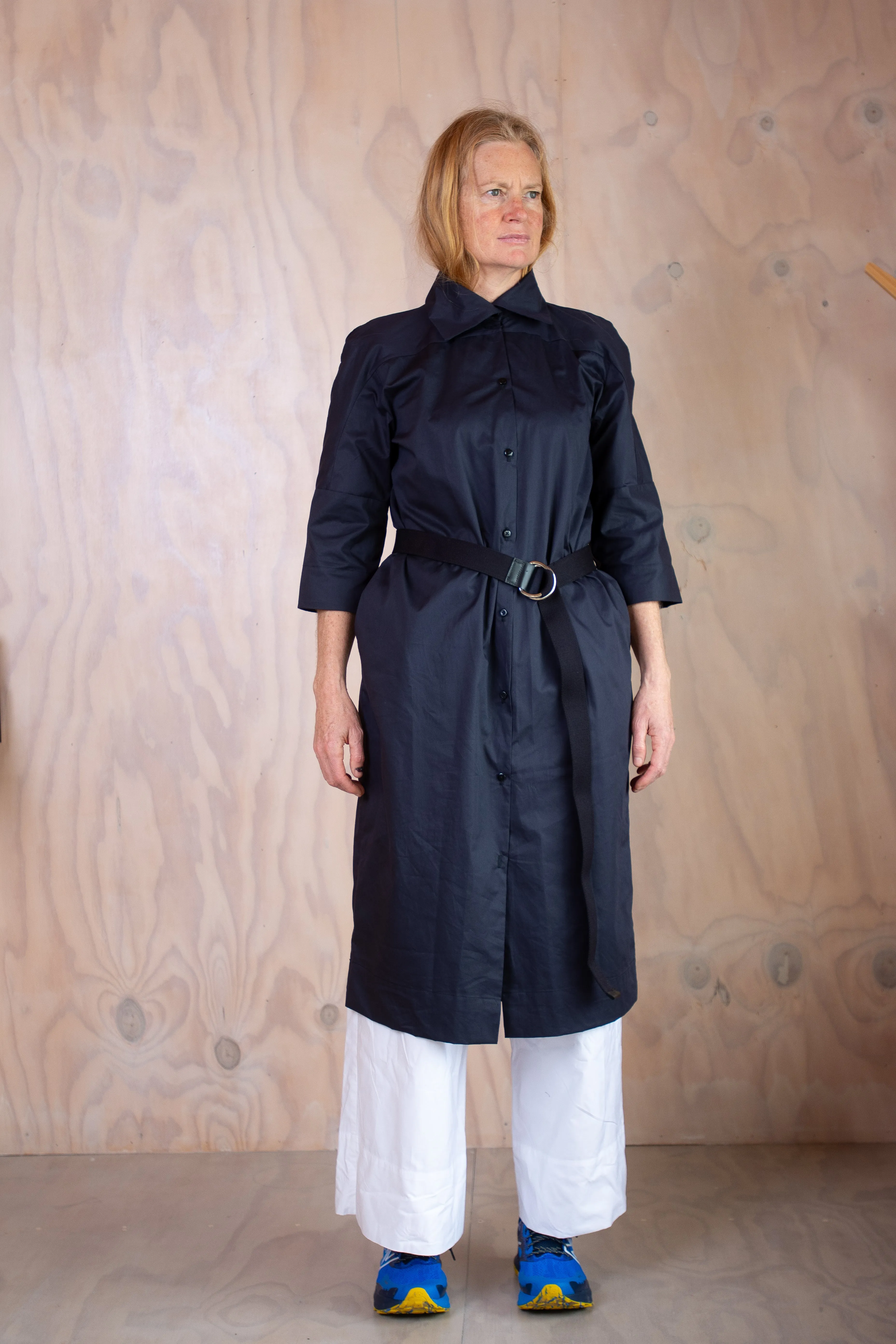 Forde Shirt Duster Coat  OR Shirt Dress  - Ink