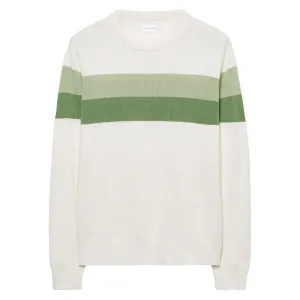 GANT RUGGER Linden Green Chest Stripe Crew Sweater 84231 Size X-Small