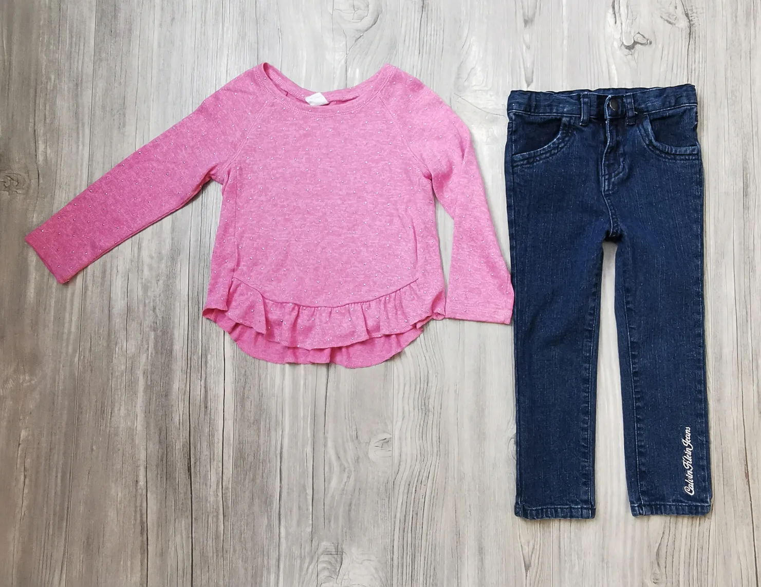 GIRL SIZE 2 YEARS - CALVIN KLEIN / Baby GAP, 2 Piece Mix N Match Fall Outfit EUC B21