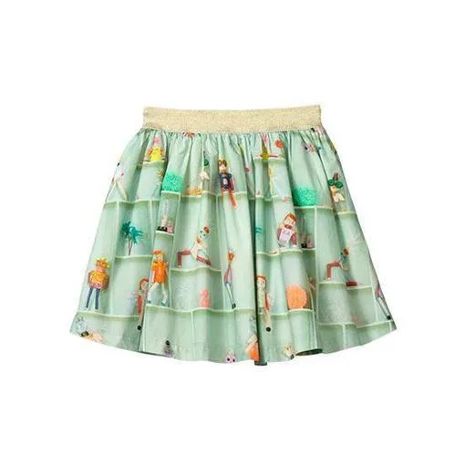 Girls Green Sunday Skirt