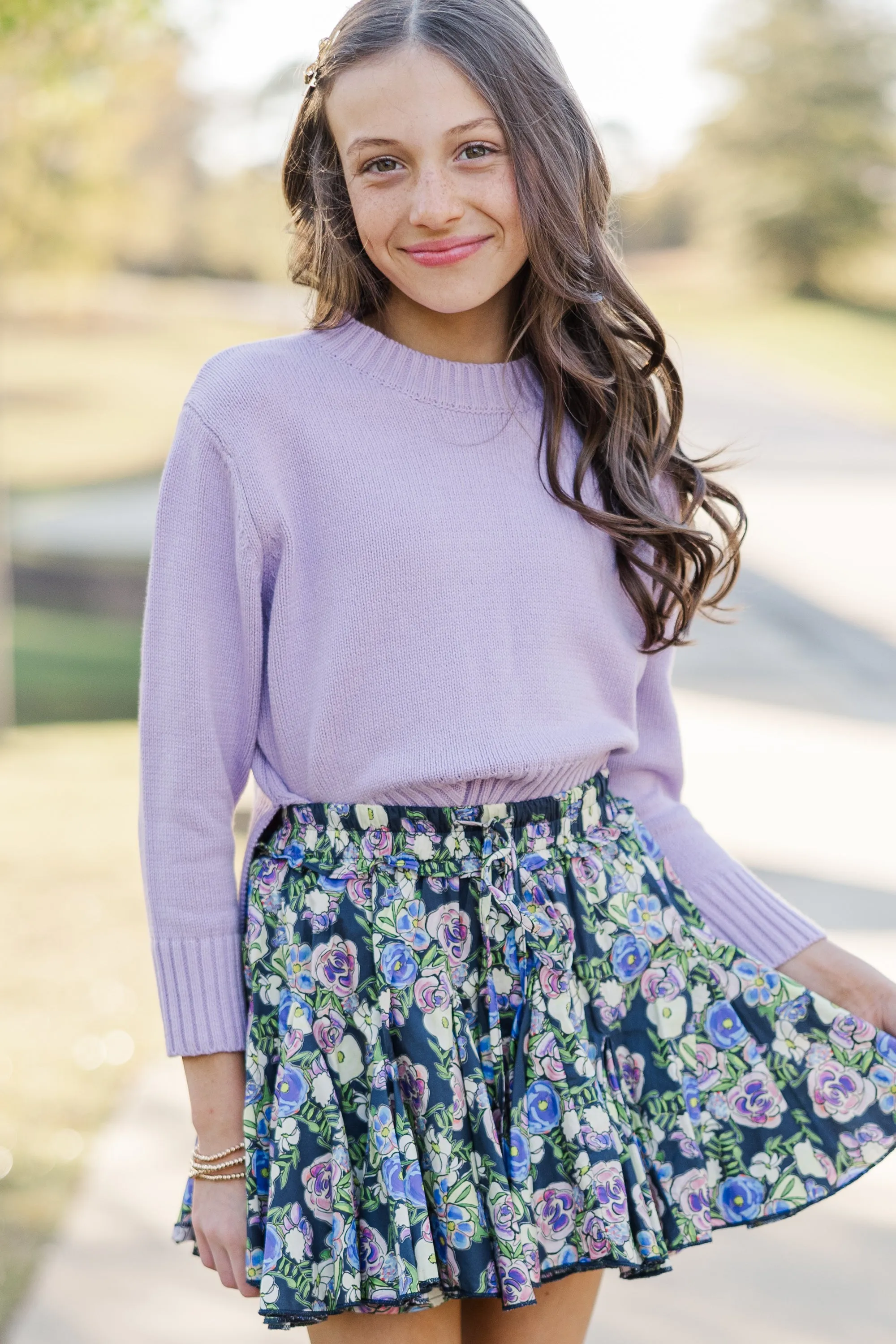 Girls: The Lucy Lavender Purple Sweater