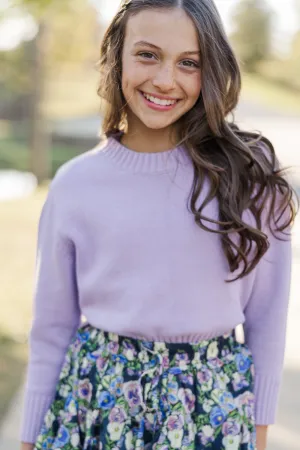 Girls: The Lucy Lavender Purple Sweater