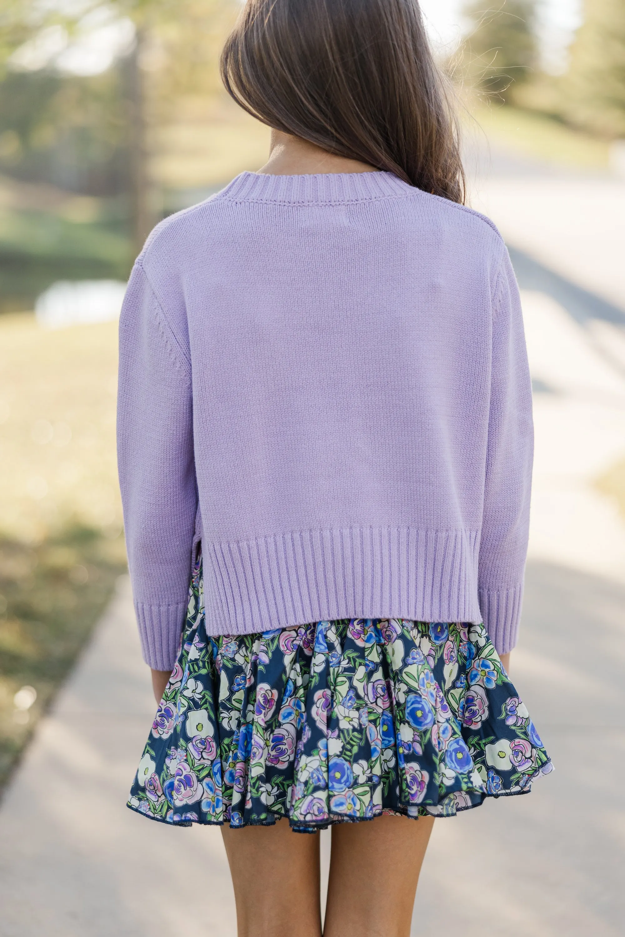 Girls: The Lucy Lavender Purple Sweater