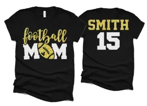 Glitter Football Shirt | Football Mom Shirts | Football Shirts | Cute Football Mom Shirts | Bella Canvas T-shirt
