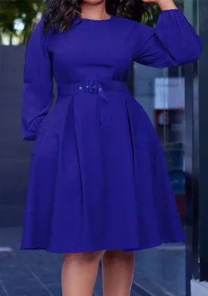 Graceful and Sophisticated Plus-Size Elegant Career Dress