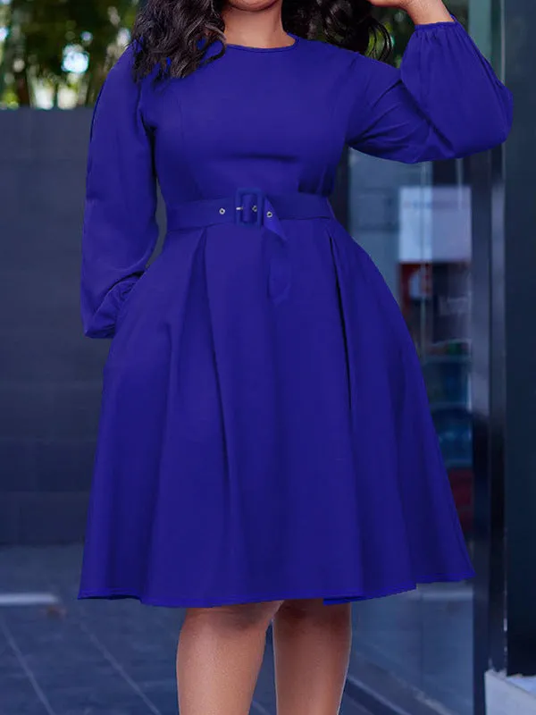 Graceful and Sophisticated Plus-Size Elegant Career Dress