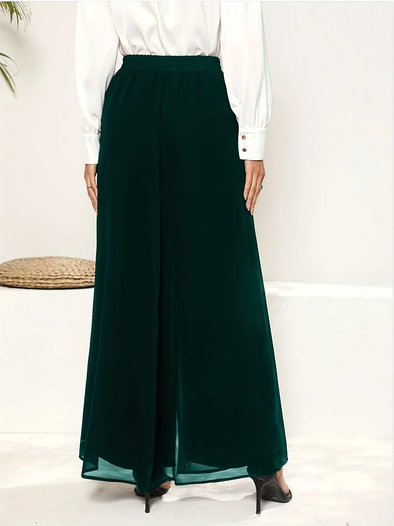 Green Layered Look Skirt