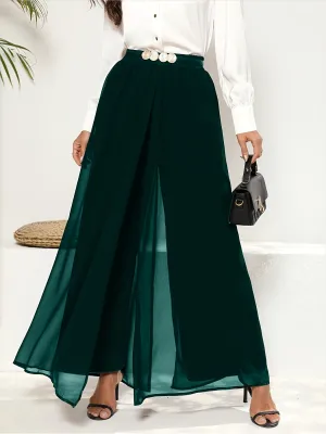 Green Layered Look Skirt