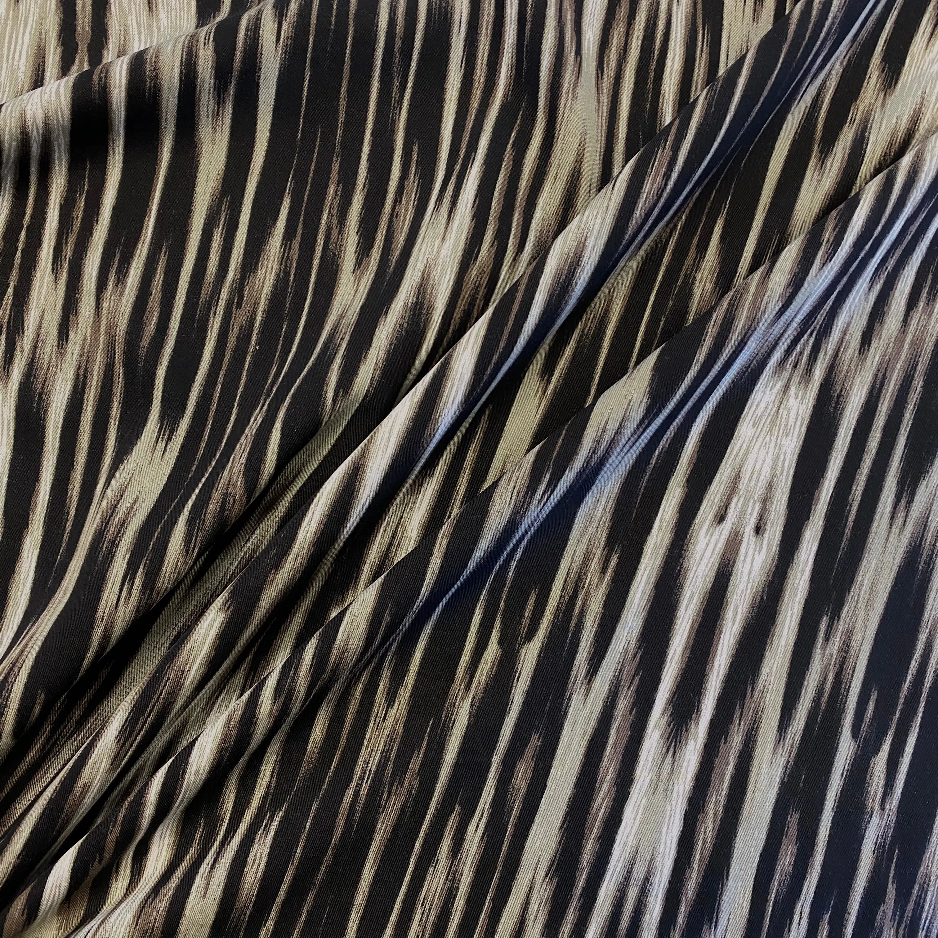 H57 | Sepia Stripe Viscose (60cm end of bolt)