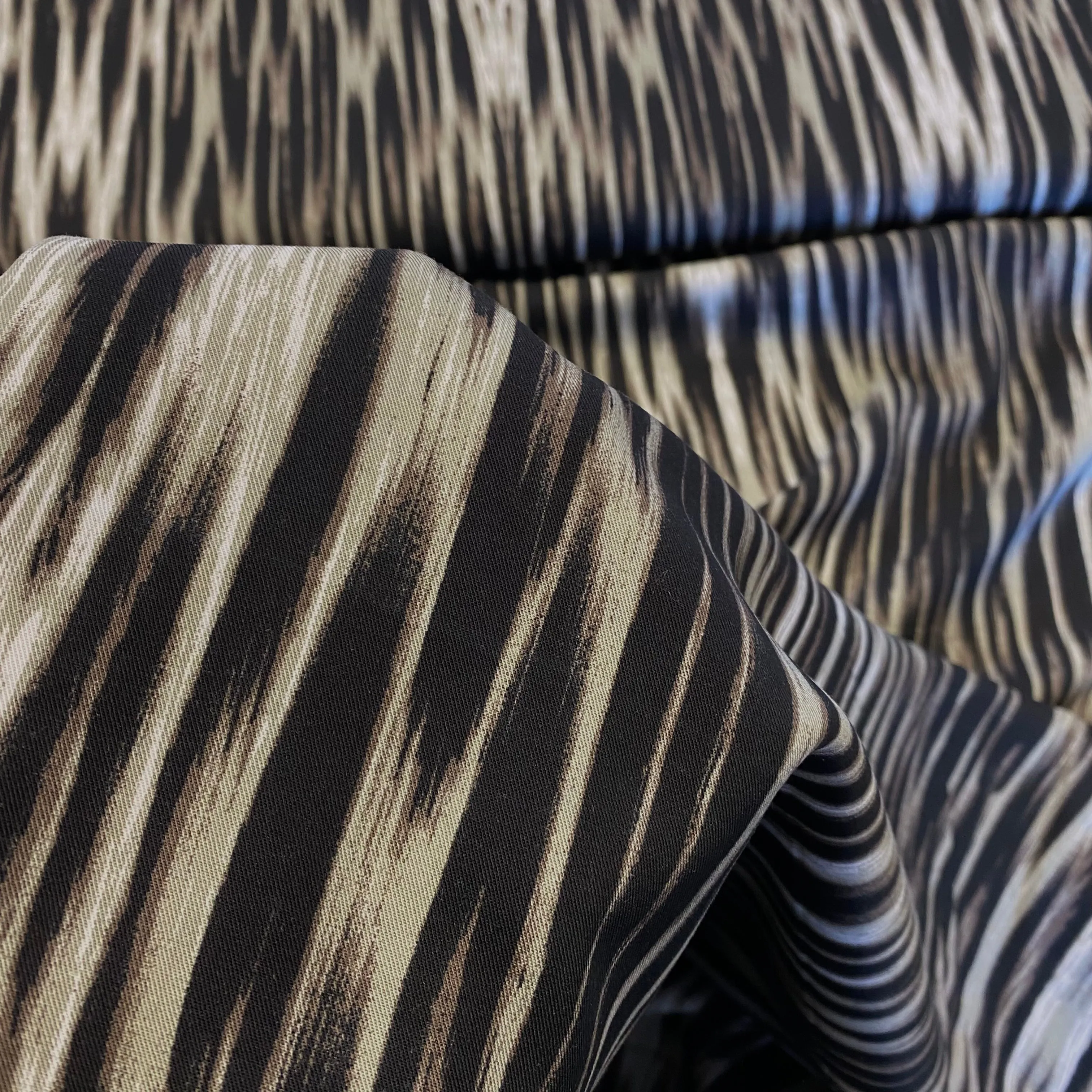 H57 | Sepia Stripe Viscose (60cm end of bolt)