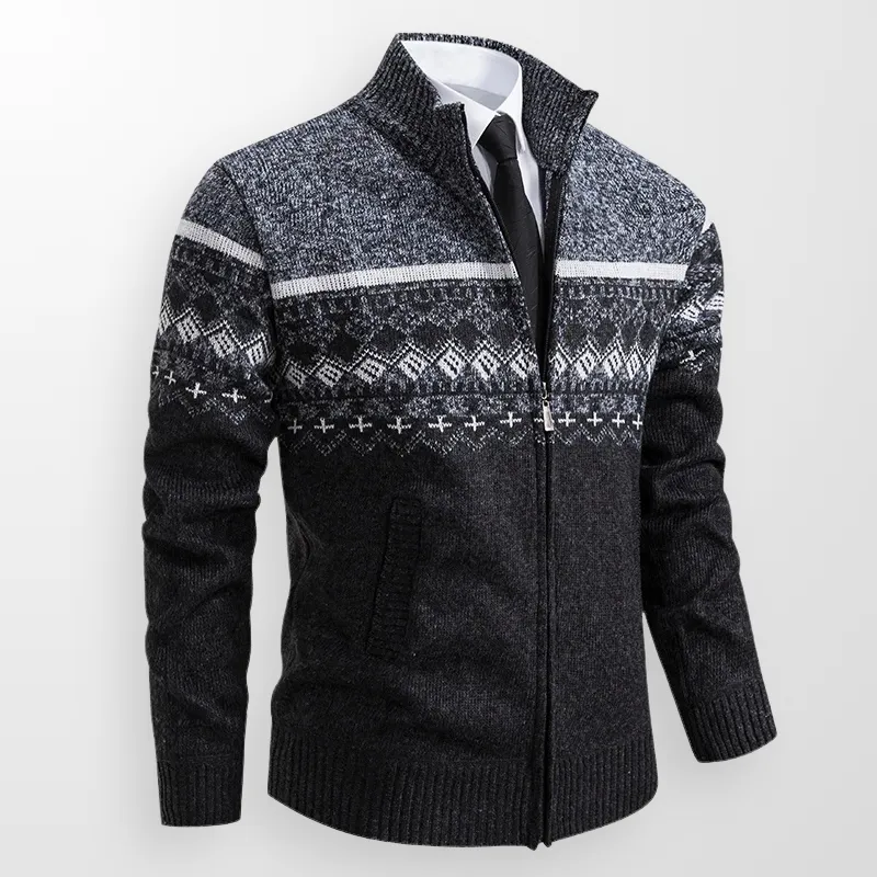 Harrison Fair Isle Zip-Up Cardigan