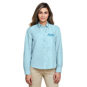 Harriton Ladies Key West Long Sleeve Performance Staff Shirt