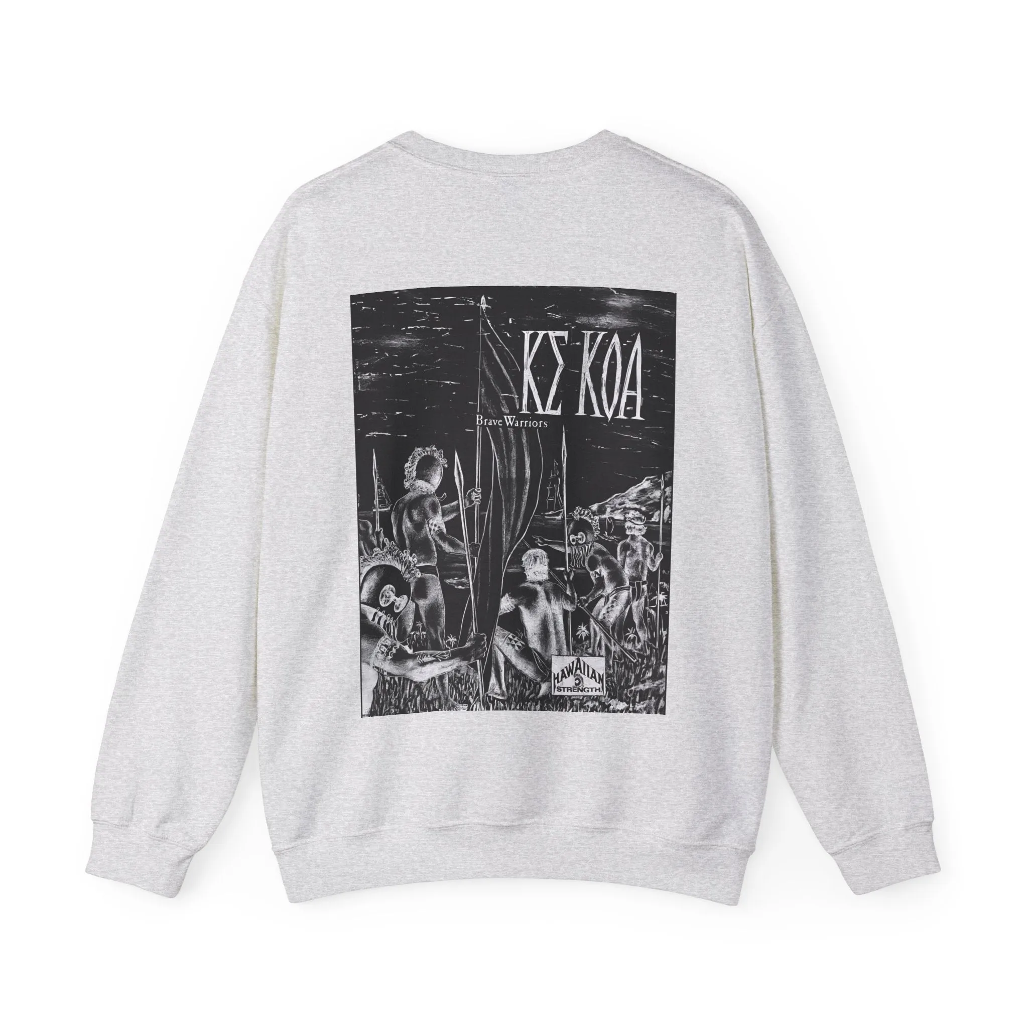 Hawaiian Strength Brave Warriors Ke Koa Vintage Design 90s New Print Unisex Heavy Blend™ Crewneck Sweatshirt