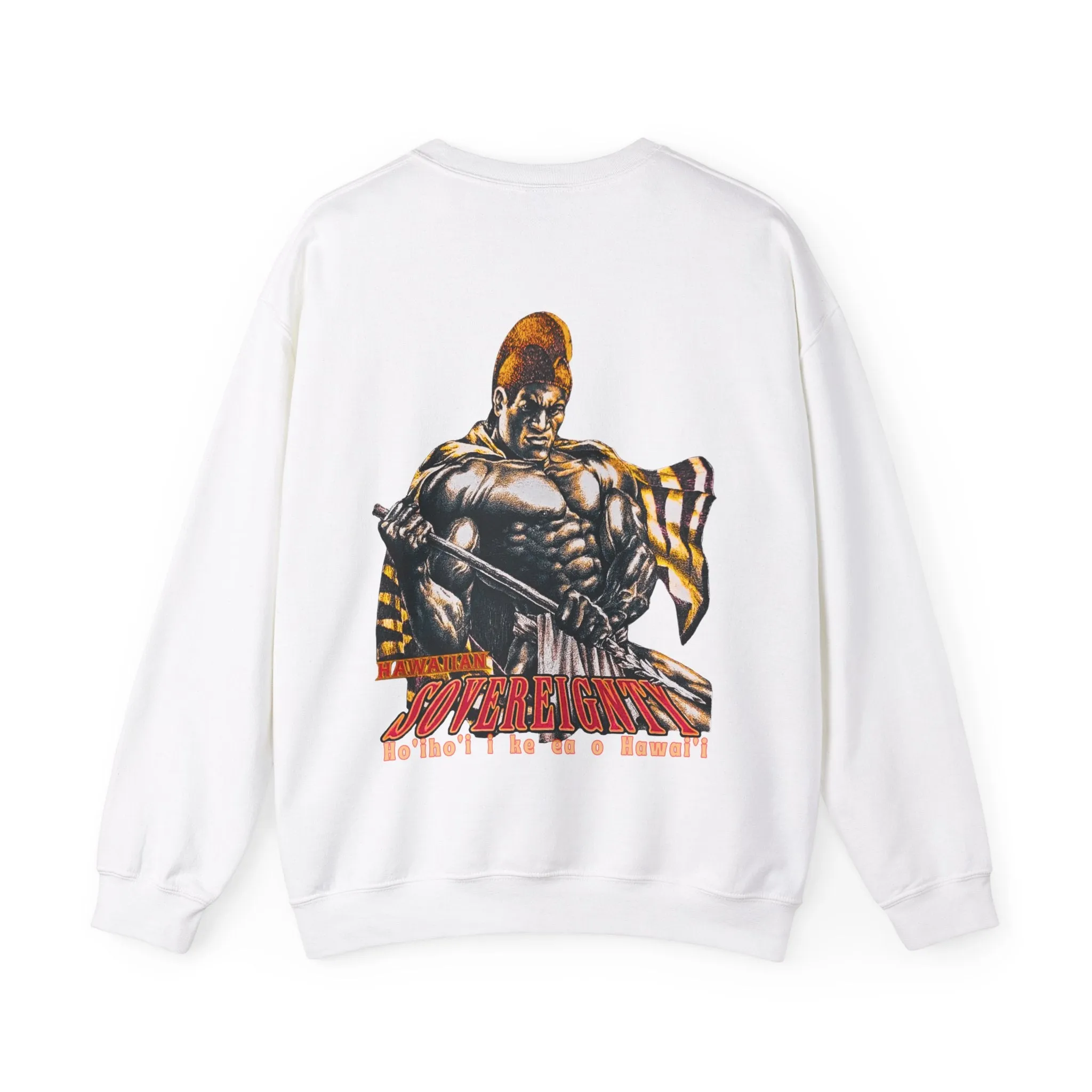 Hawaiian Strength Hawaiian Sovereignty Ho'iho'i i ke ea o Hawai'i Vintage Design 90s New Print Unisex Heavy Blend™ Crewneck Sweatshirt