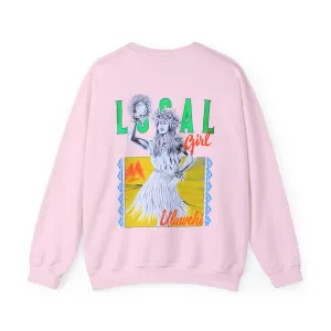 Hawaiian Strength Local Girl Uluwehi Vintage Design 90s New Print Unisex Heavy Blend™ Crewneck Sweatshirt