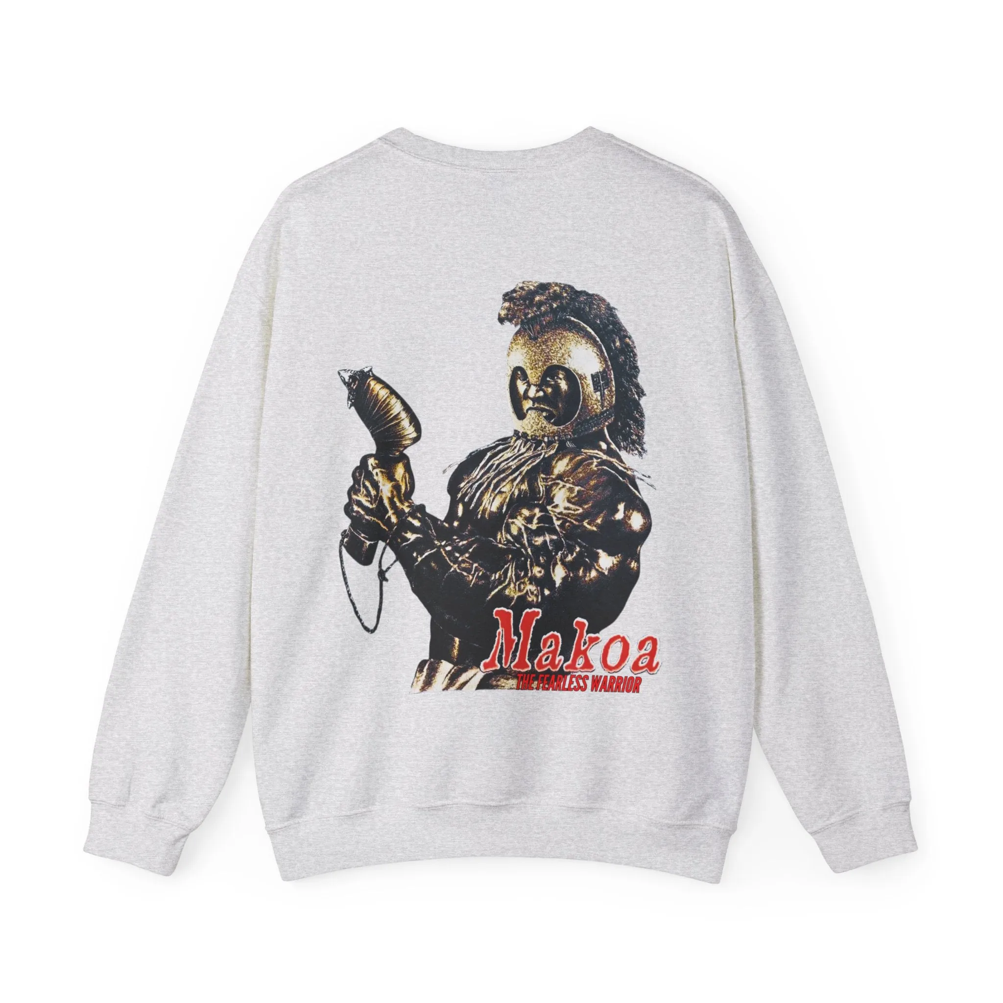 Hawaiian Strength Makoa The Fearless Warrior Vintage Design 90s New Print Unisex Heavy Blend™ Crewneck Sweatshirt