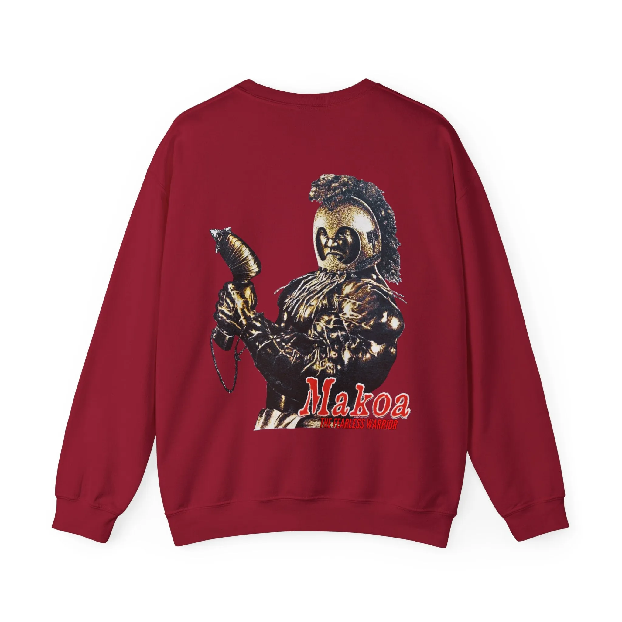 Hawaiian Strength Makoa The Fearless Warrior Vintage Design 90s New Print Unisex Heavy Blend™ Crewneck Sweatshirt