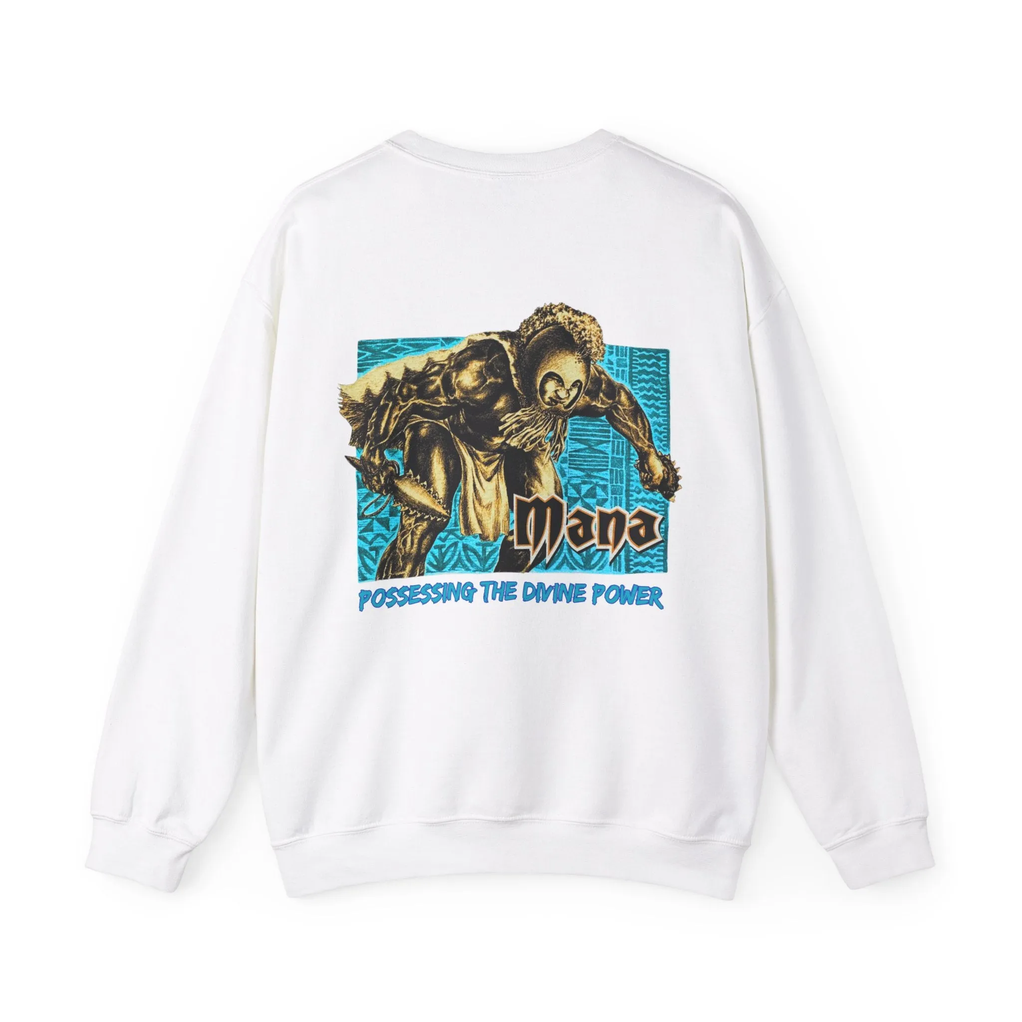 Hawaiian Strength Mana Possessing the Divine Power Vintage Design 90s New Print Unisex Heavy Blend™ Crewneck Sweatshirt