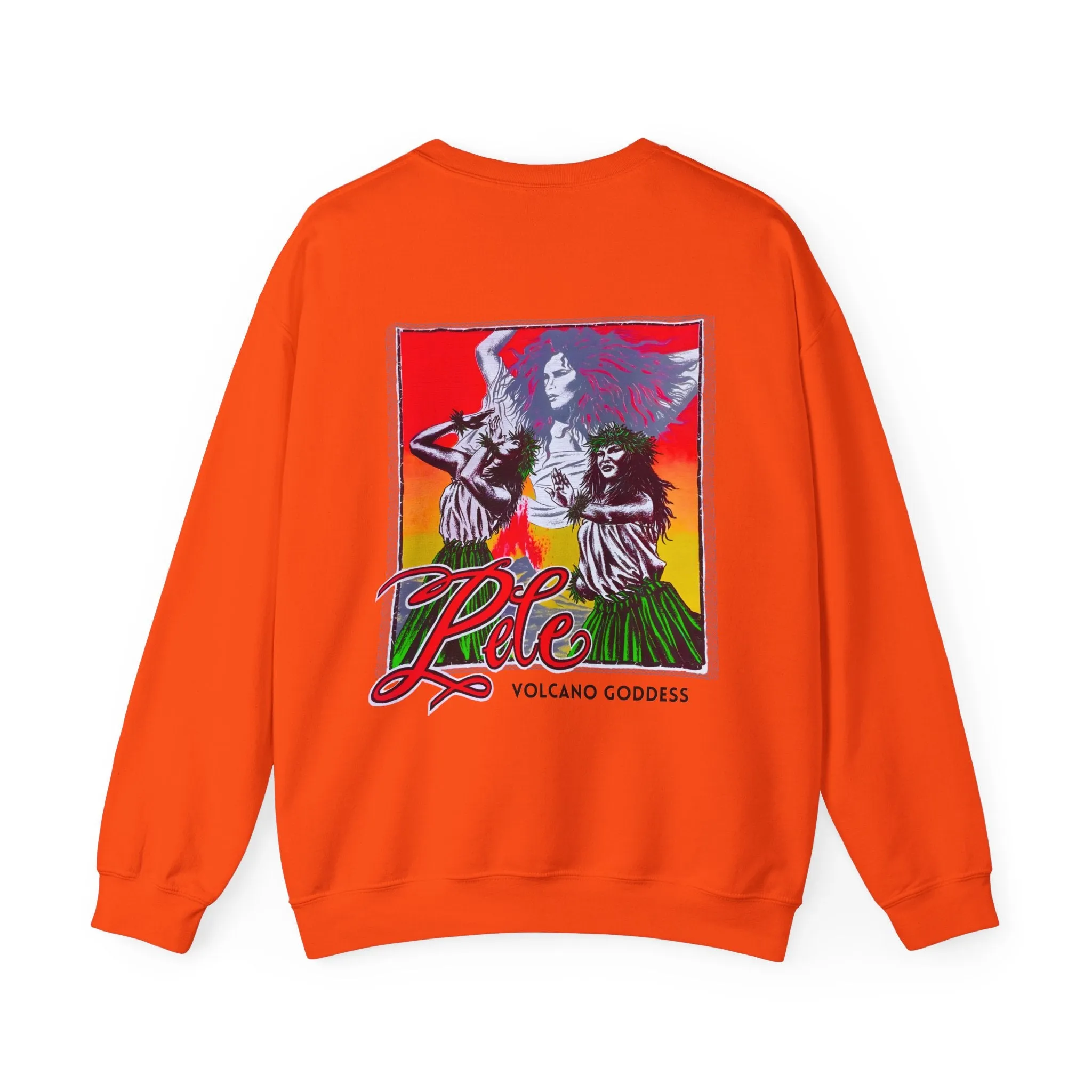 Hawaiian Strength Pele Volcano Goddess Vintage Design 90s New Print Unisex Heavy Blend™ Crewneck Sweatshirt