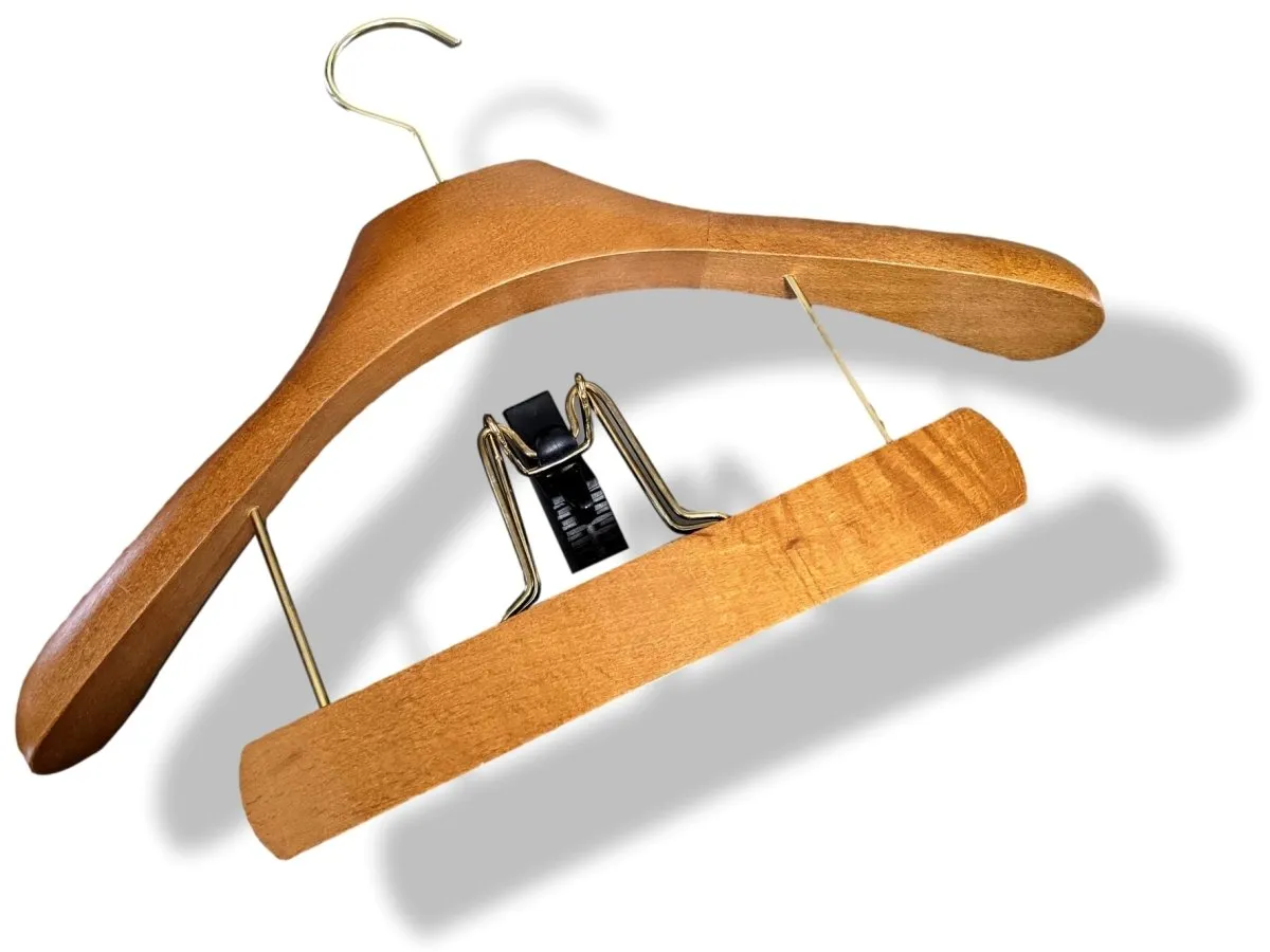 HERMES Wooden Clothing/Skirt/Trouser Clip Hanger