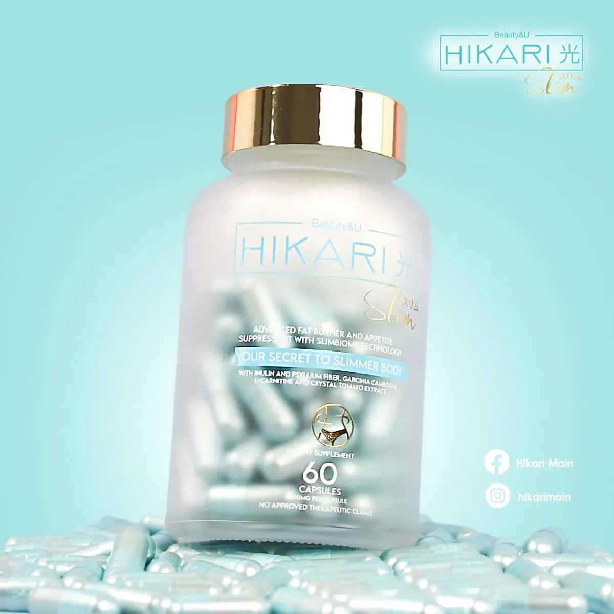 Hikari Slim Advanced Fat Burning and Appetite Suppressant with Slimbiome Technology 60caps by Beauty&U