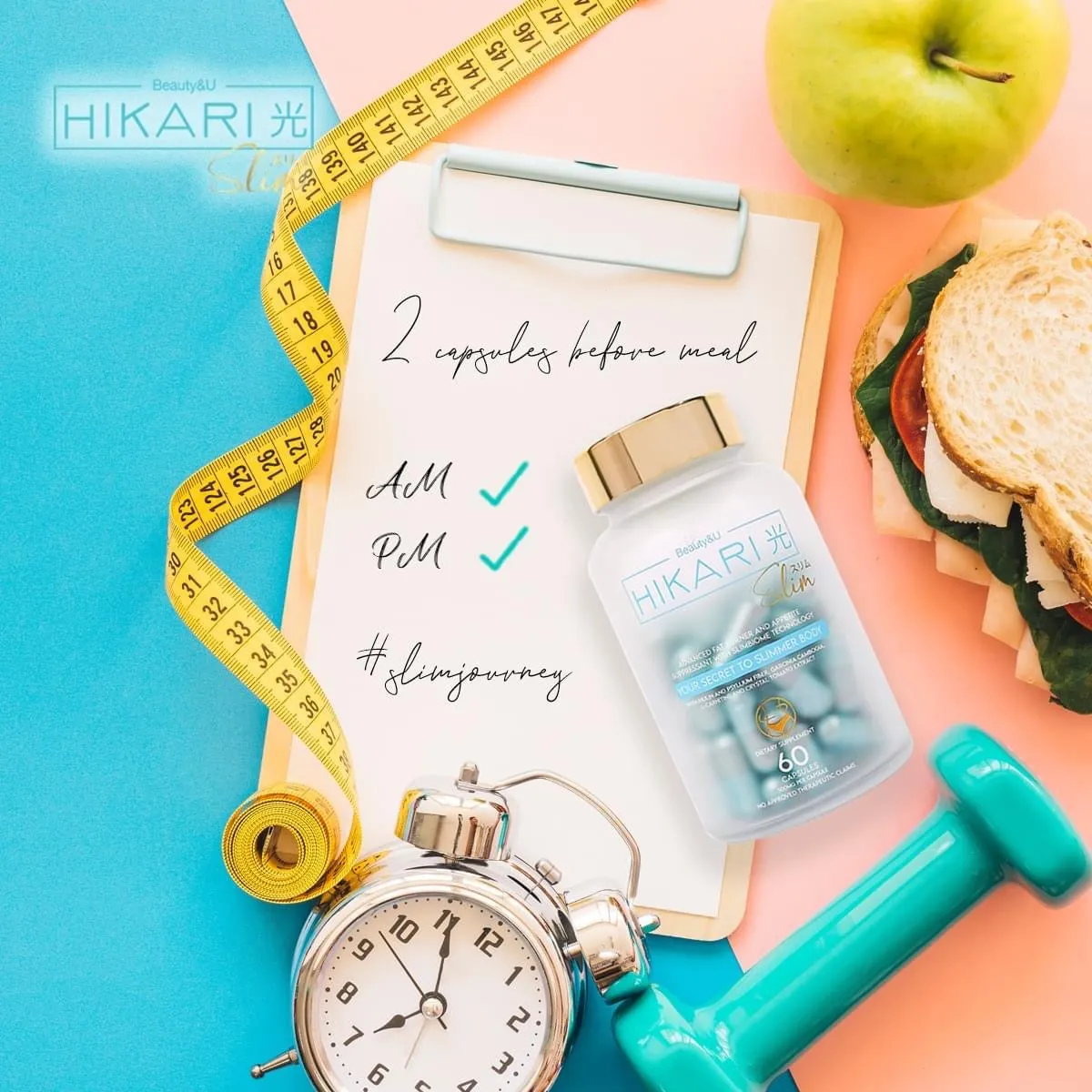 Hikari Slim Advanced Fat Burning and Appetite Suppressant with Slimbiome Technology 60caps by Beauty&U