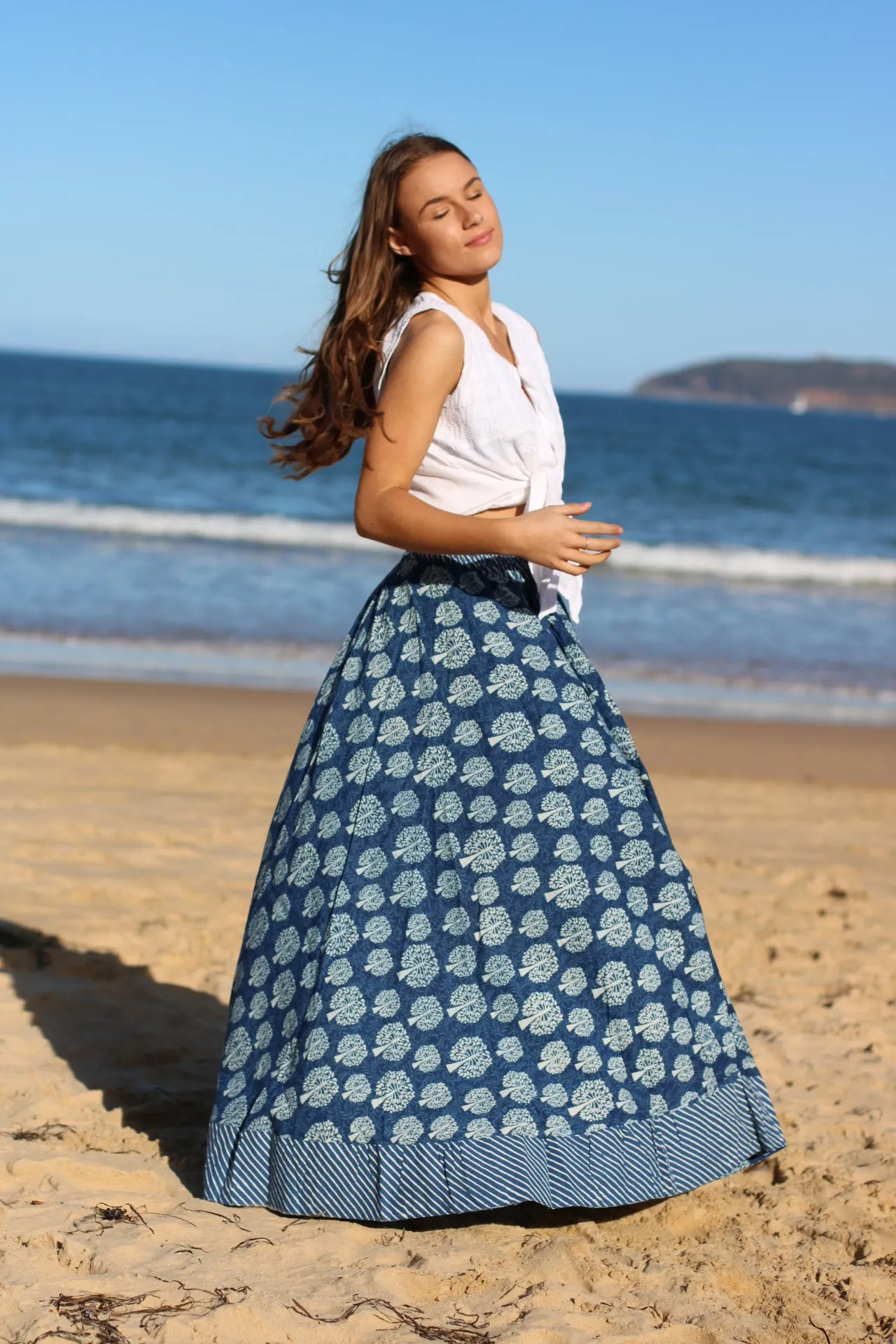 Holly - Tree Boho Chic Long Skirt