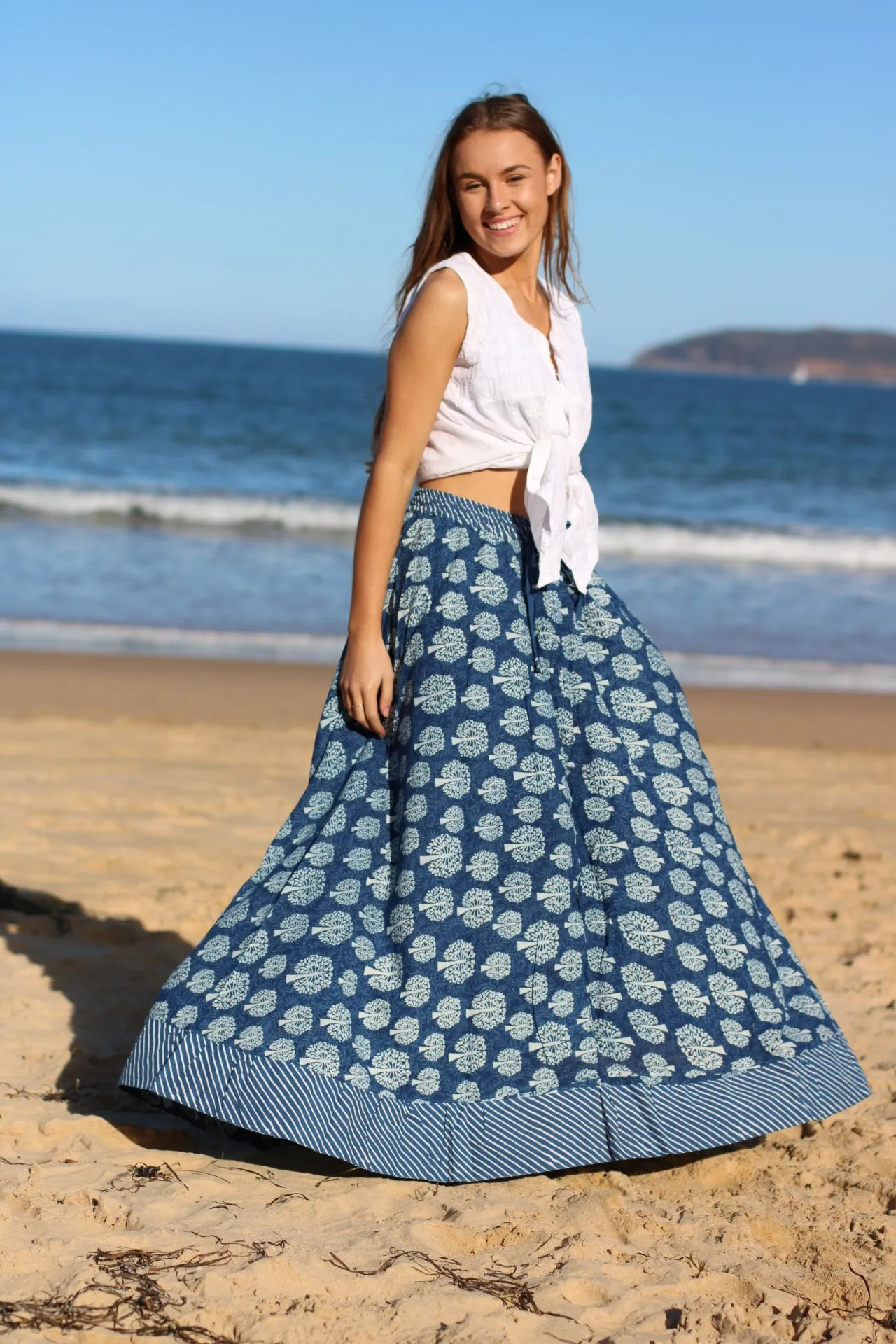 Holly - Tree Boho Chic Long Skirt