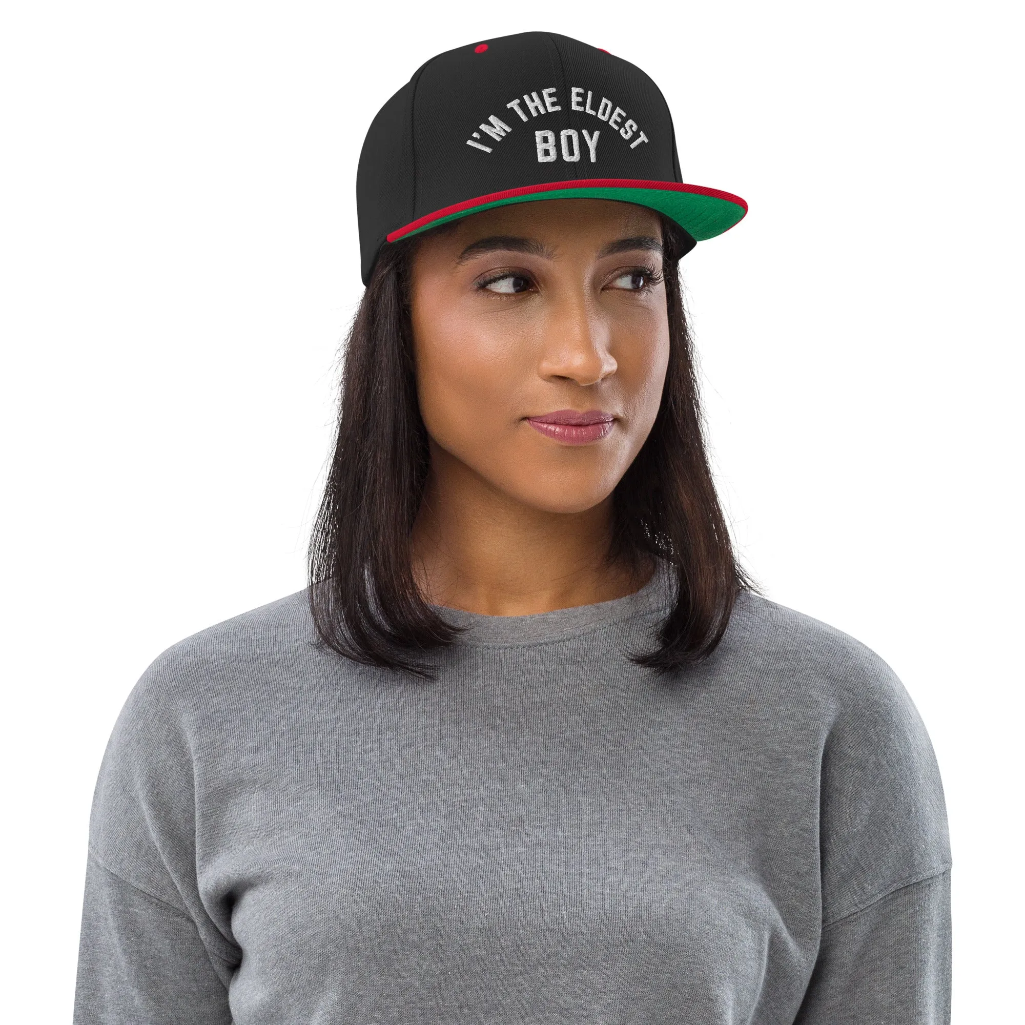 I Am the Eldest Boy Snapback Hat, Funny Embroidered Hat