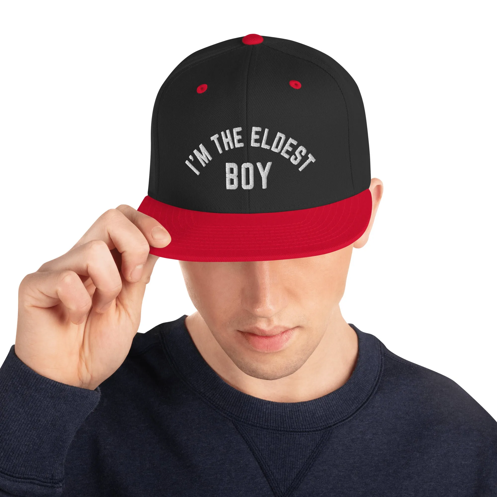 I Am the Eldest Boy Snapback Hat, Funny Embroidered Hat