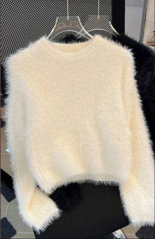Idle Style Cropped Soft Sweater