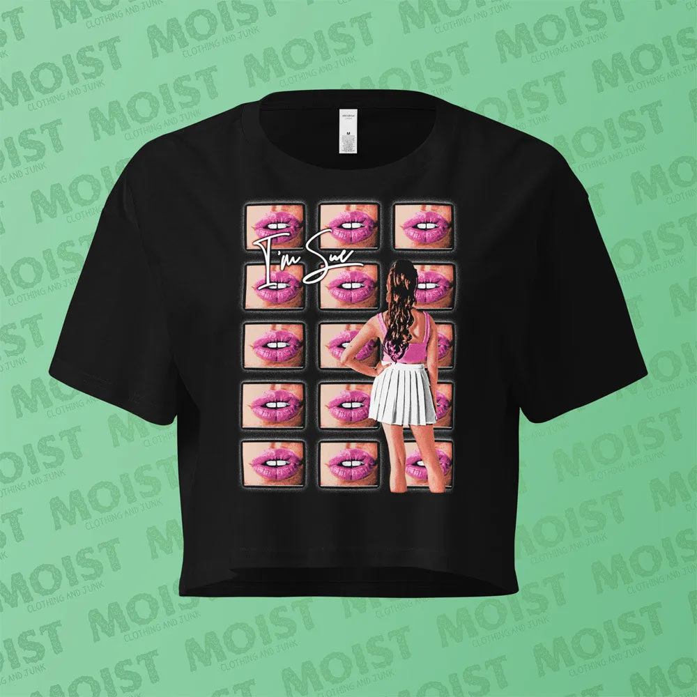 I’m Sue - The Substance Movie Crop Top - Front Print | AS