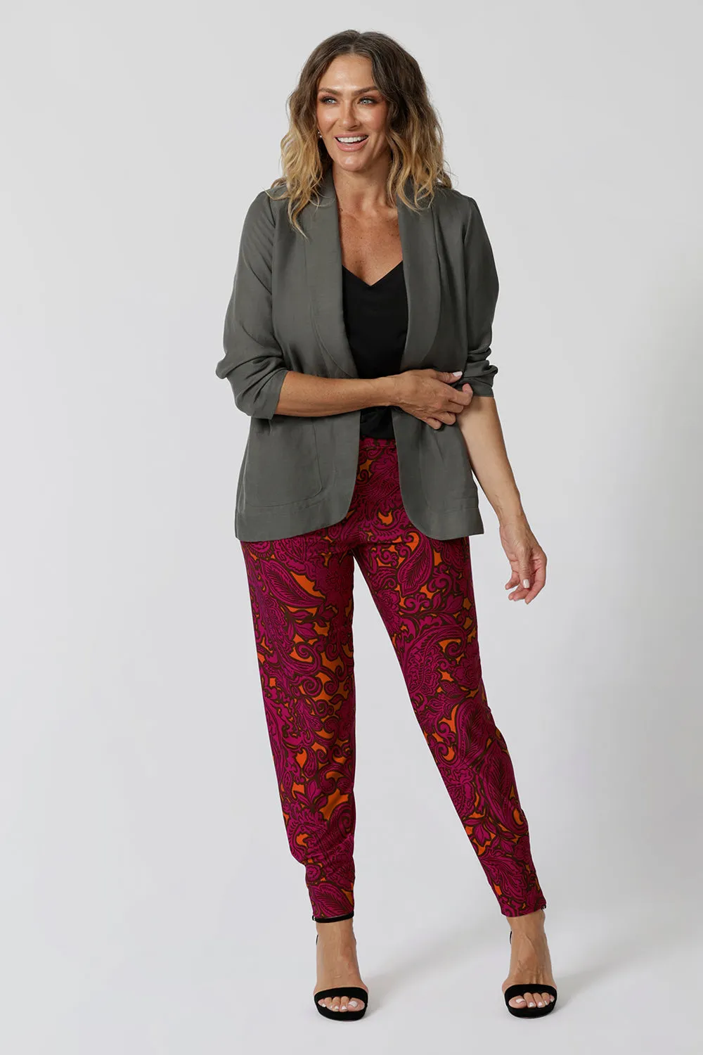 Indi Tall Pant in Bold Paisley