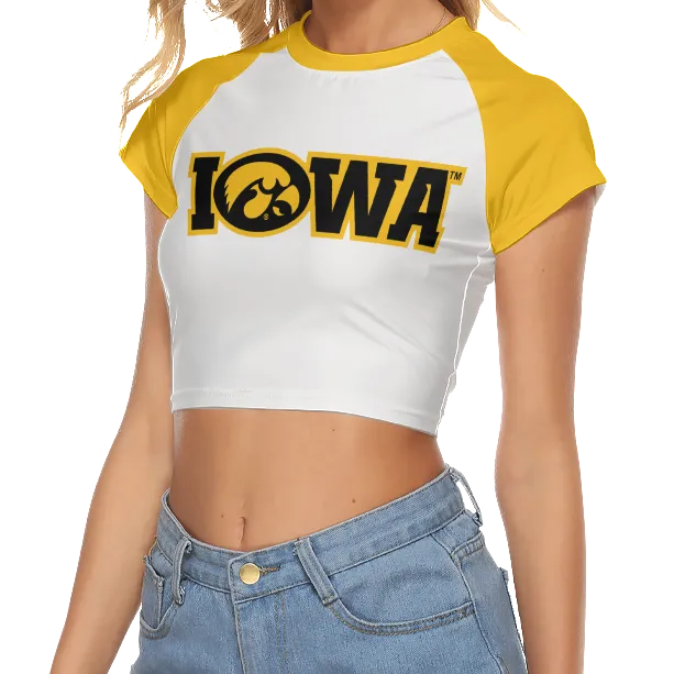 Iowa Hawkeyes Cropped Tee
