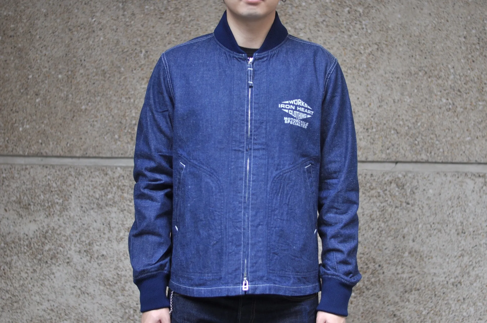Iron Heart 10oz Indigo Dyed Nep Denim Windbreaker