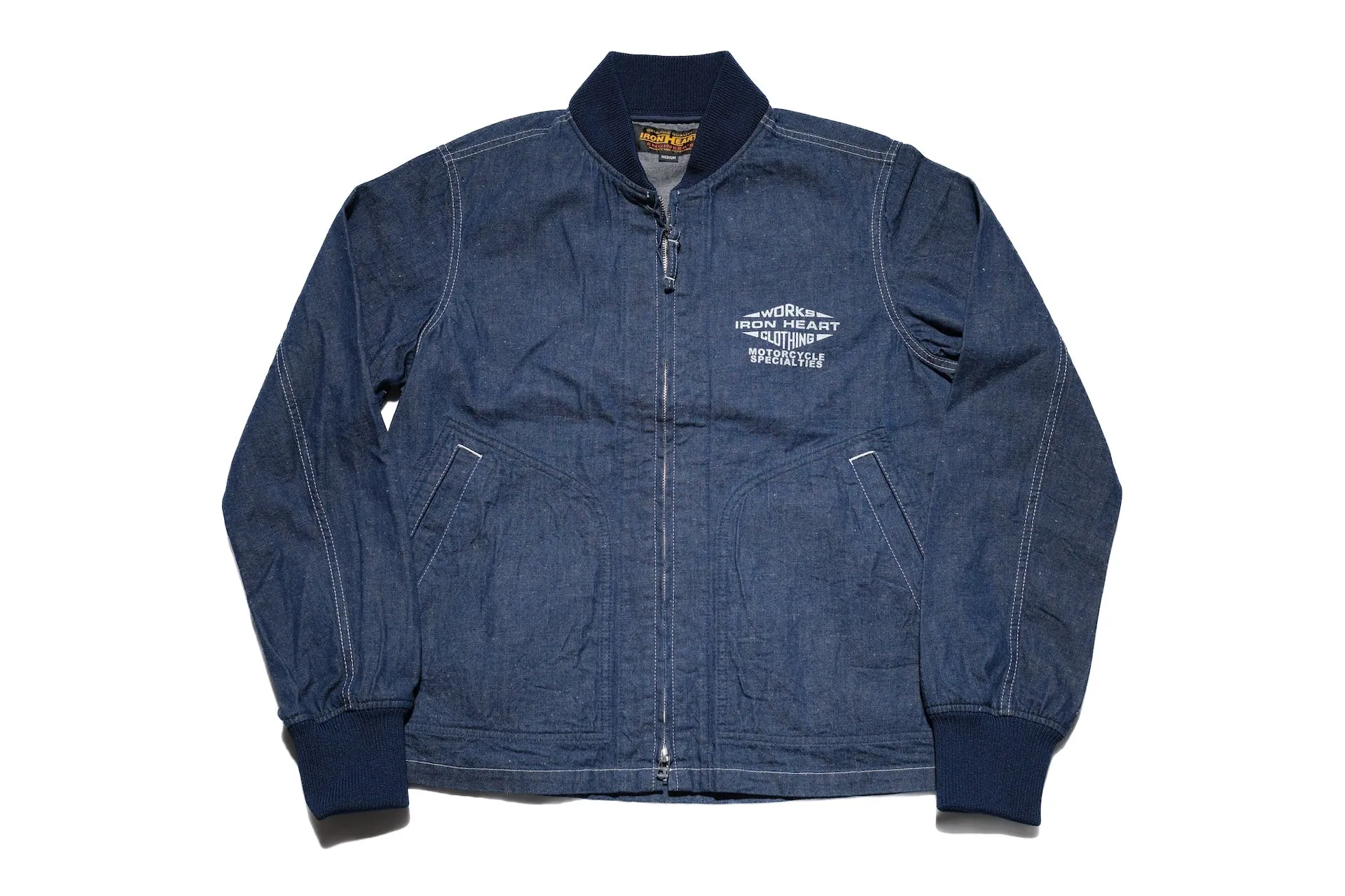 Iron Heart 10oz Indigo Dyed Nep Denim Windbreaker