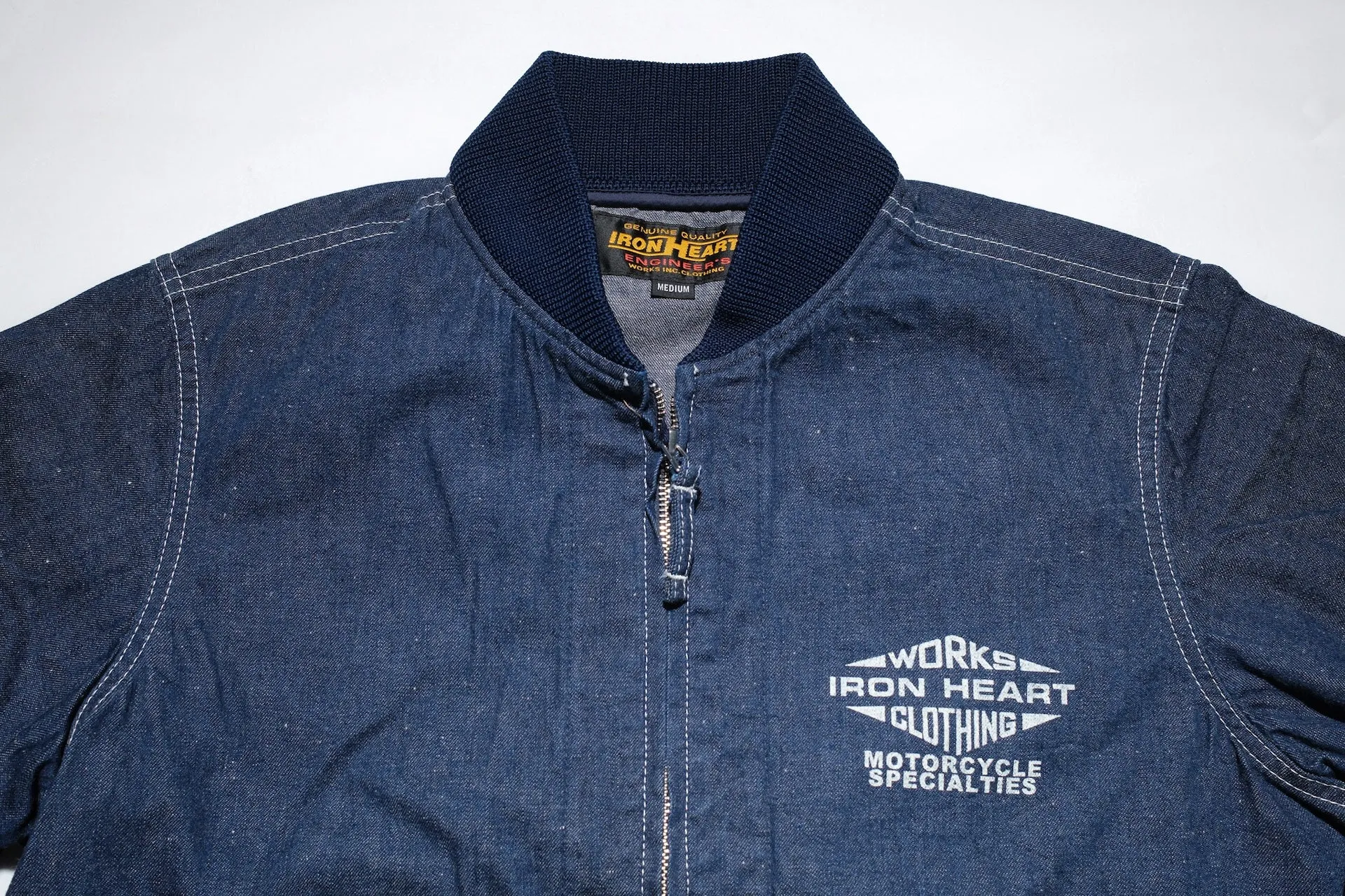Iron Heart 10oz Indigo Dyed Nep Denim Windbreaker