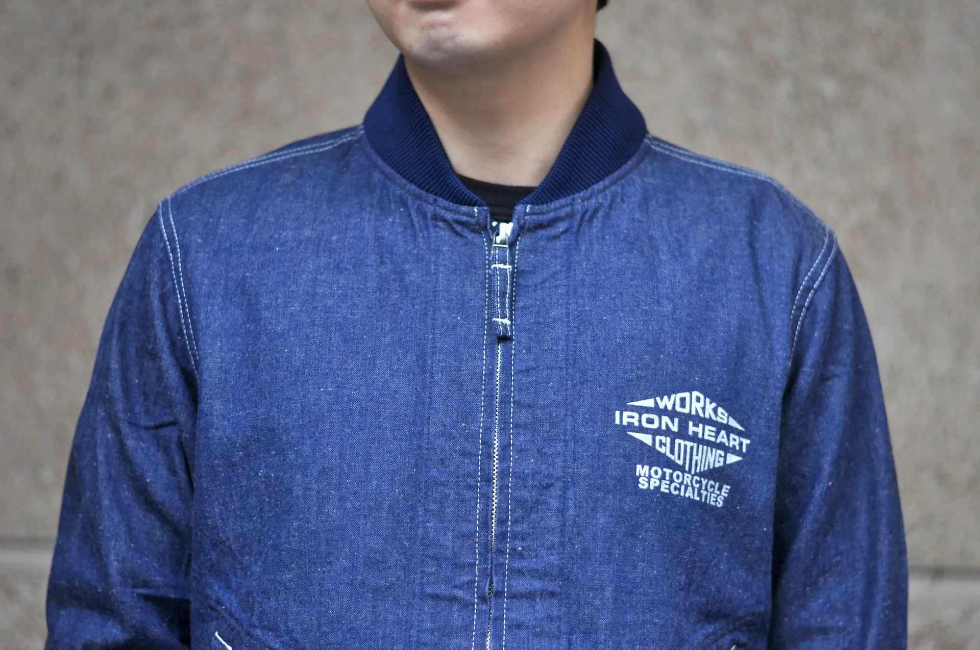 Iron Heart 10oz Indigo Dyed Nep Denim Windbreaker