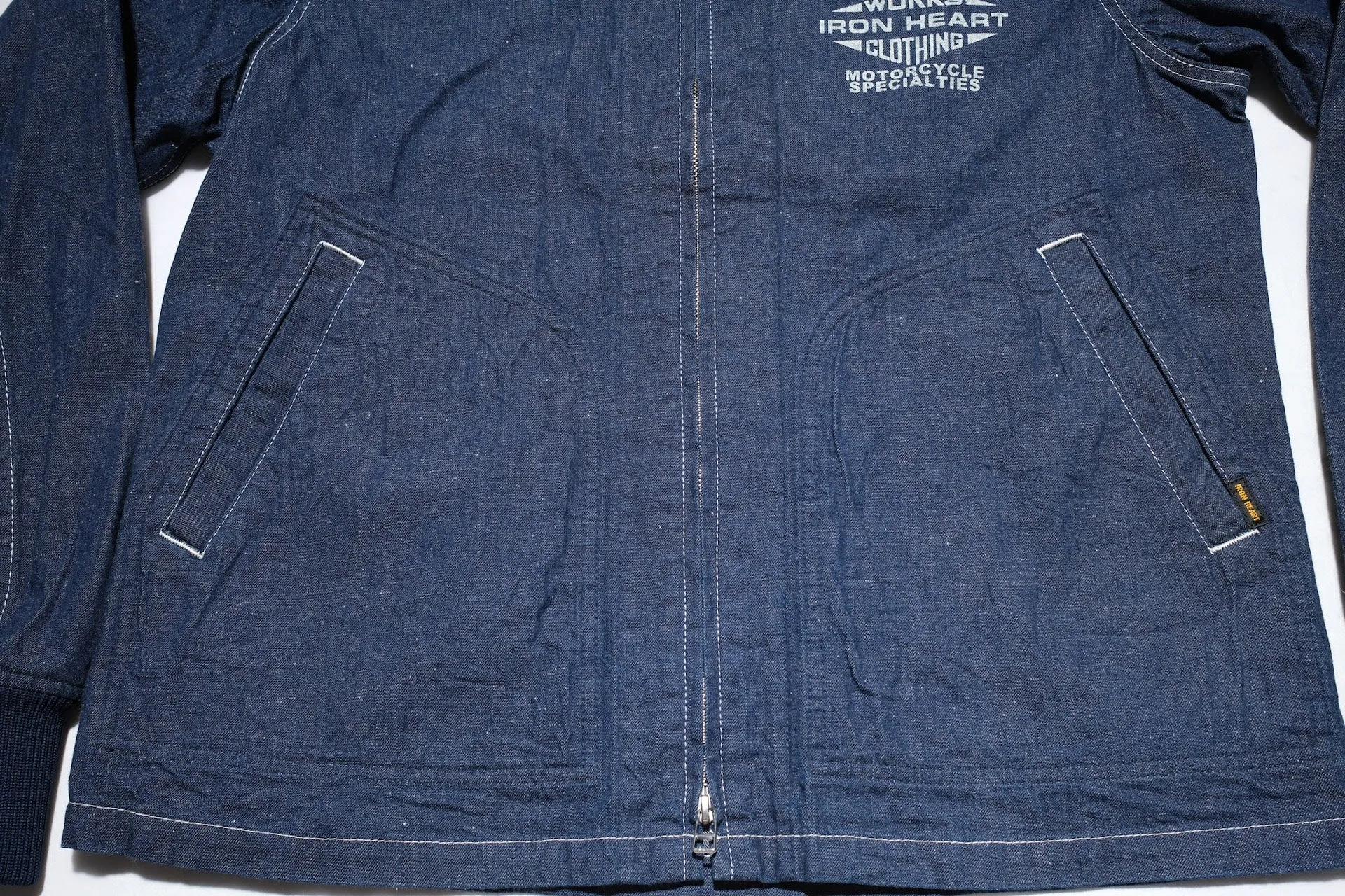 Iron Heart 10oz Indigo Dyed Nep Denim Windbreaker