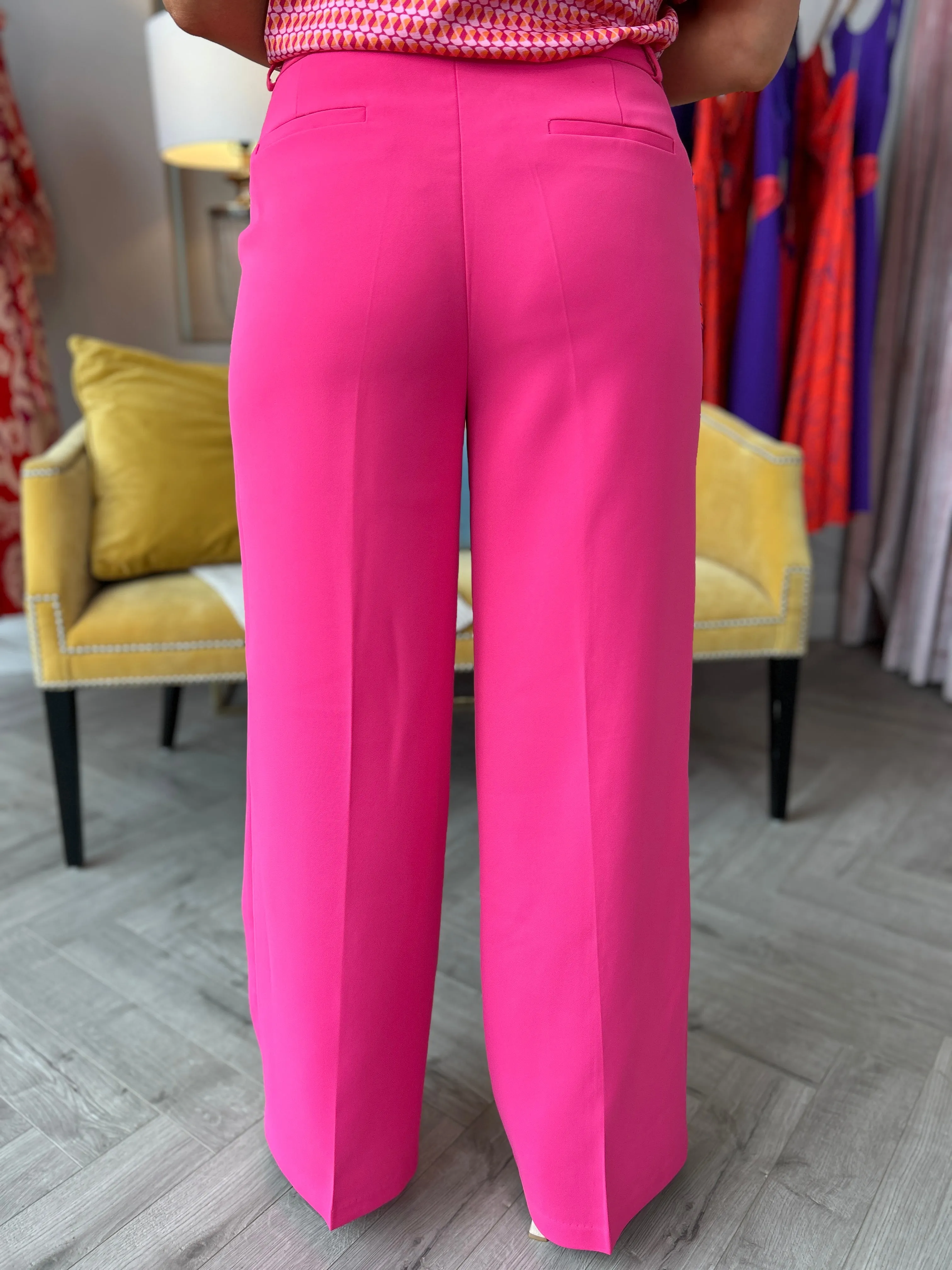 Isabel Pink Wide Leg Pants (Short)