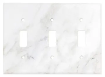 Italian Calacatta Gold Marble Switch Plate Cover, Polished (3 TOGGLE)