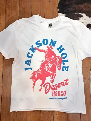 Jackson Hole Desert Rodeo White T-Shirt - WS