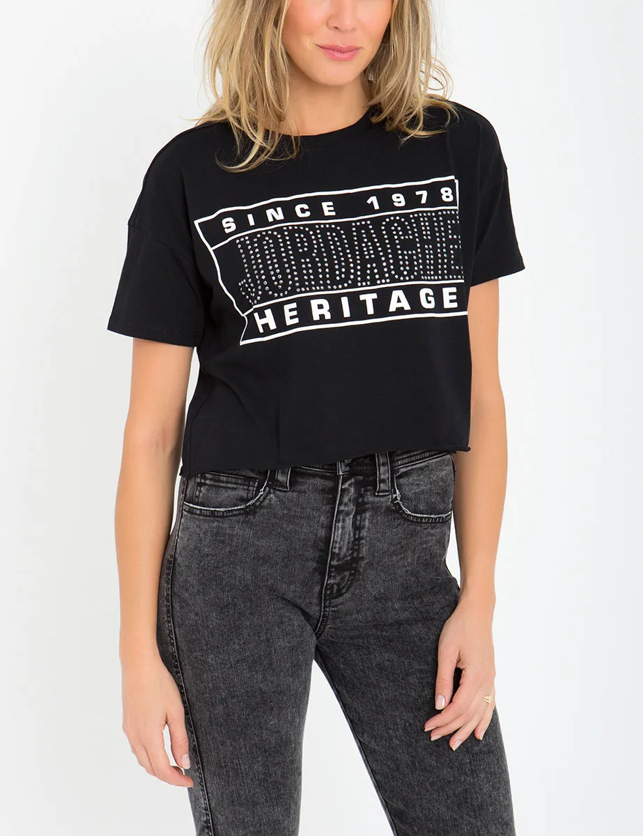 Kimberly Studded Crop Tee