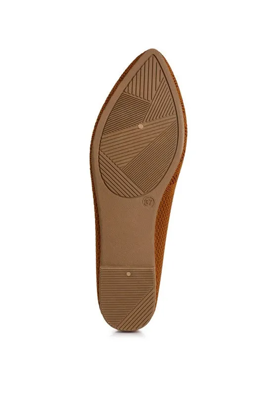 Knit Textile Solid Flats
