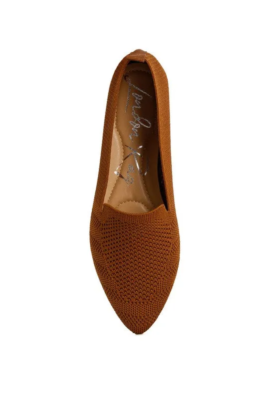 Knit Textile Solid Flats