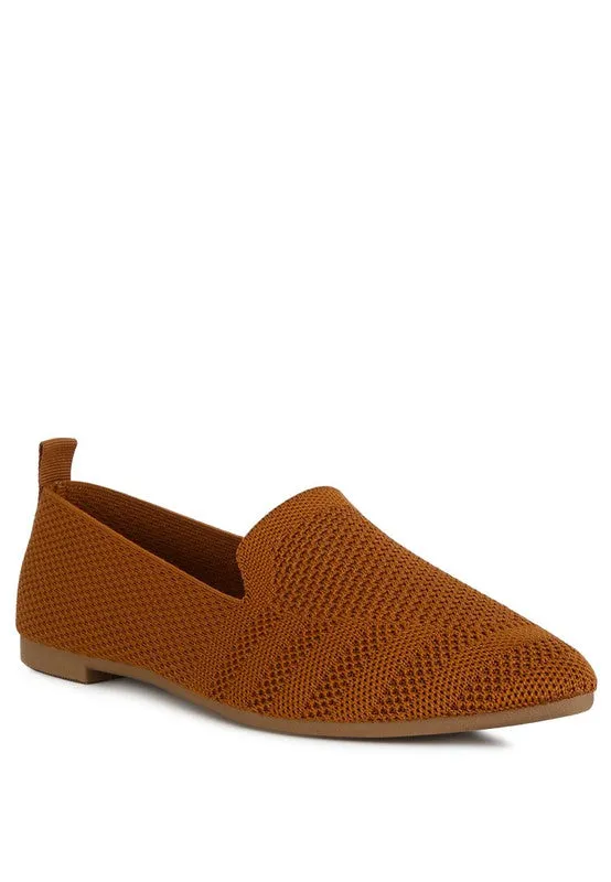 Knit Textile Solid Flats