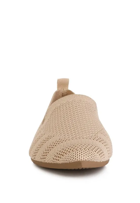 Knit Textile Solid Flats