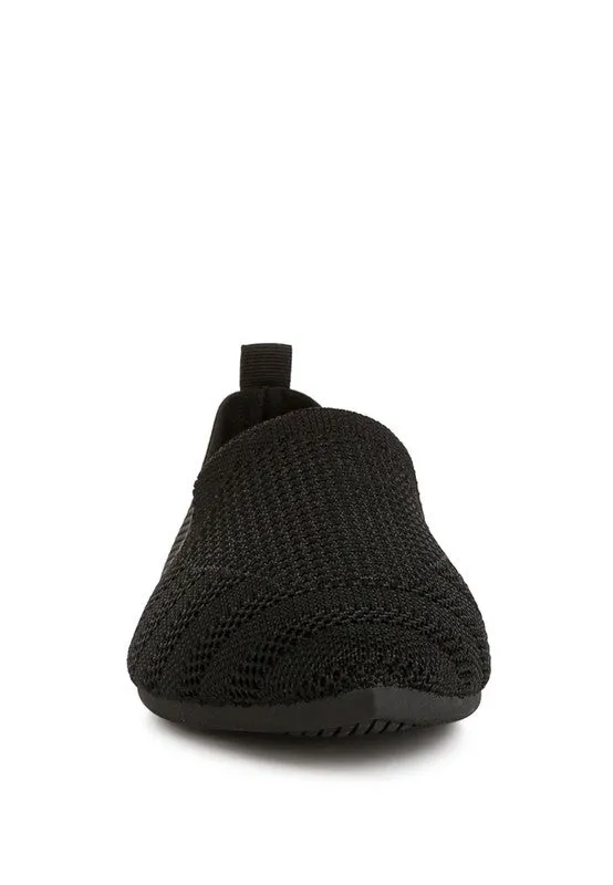 Knit Textile Solid Flats