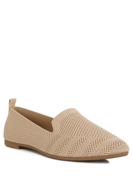 Knit Textile Solid Flats