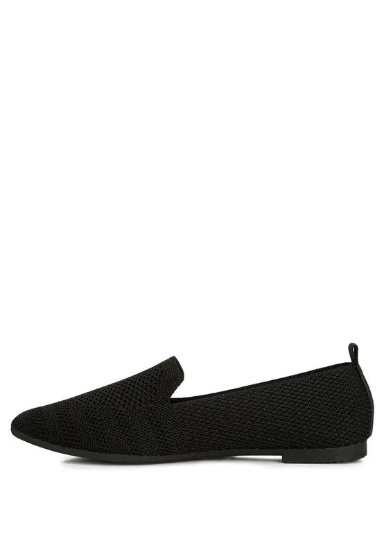 Knit Textile Solid Flats
